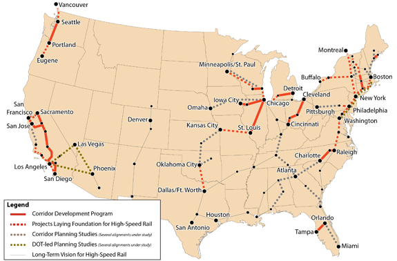 High-Speed Intercity Passenger Rail Program Investment Map, via ##http://www.fra.dot.gov/rpd/passenger/2243.shtml## USDOT##