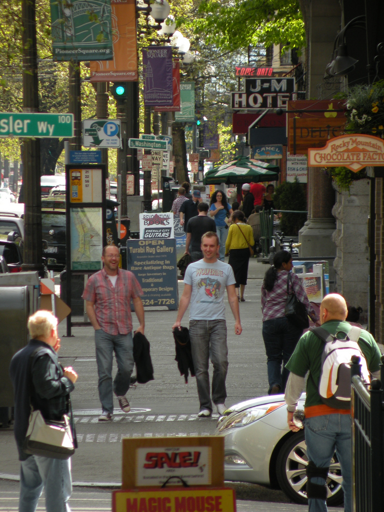Isn't Seattle such a horrible place? I mean, where would you park here? Photo: ##http://www.city-data.com/forum/city-vs-city/1409519-city-most-downtown-foot-traffic-20.html##City-Data##