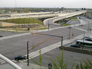 This is the intersection directly in front of the Indian's stadium, which is right next to where the Cavs play. Photo: Eat Righteous on Twitter