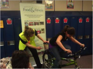 For those schools where walking and biking just aren't viable options: the human-powered bike blender, pictured here in Oelwein, Iowa. Photo: ##http://uerpc.org/uploads/PDF_File_64511658.pdf##UERPC## 