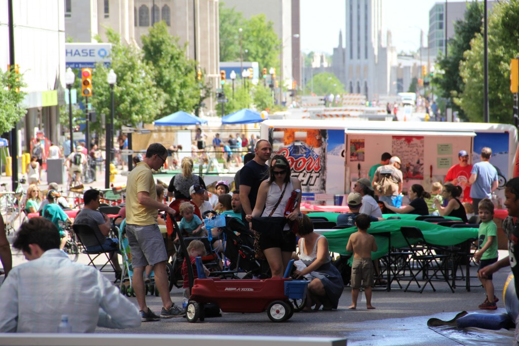 Tulsa's "Street Cred" festival took over its massive downtown parking crater. Photo: Zach Stoycoff, Tulsa Chamber of Commerce