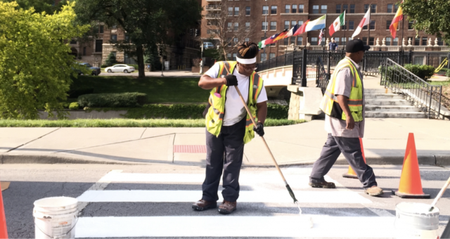 painting crosswalks