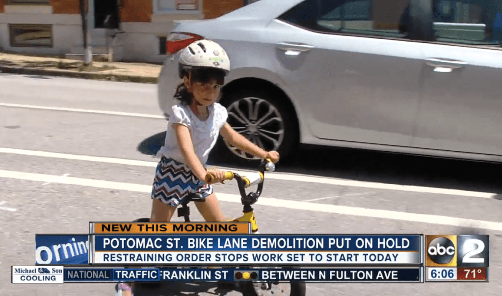 Judge Issues Restraining Order to Keep Baltimore Mayor From Erasing Protected Bike Lane