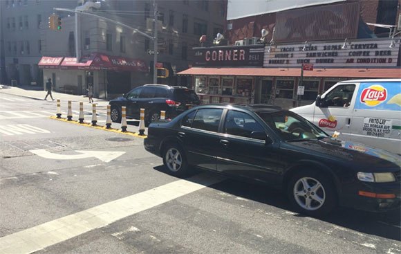 Hardened centerlines in New York City. Photo: David Meyer
