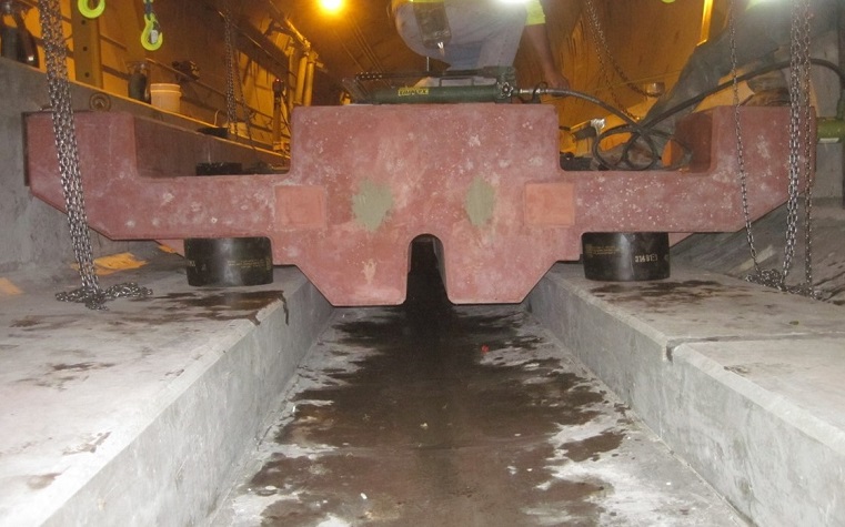 Sound Transit installed this "floating" concrete slab to reduce vibrations for its University Link light rail project. Photo: Sound Transit