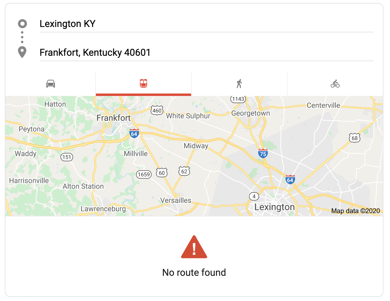 Lexington to Frankfort