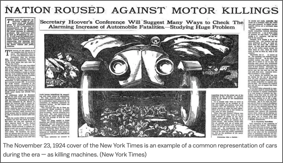 A rational response to early automobiles, from the New York Times via Vox.