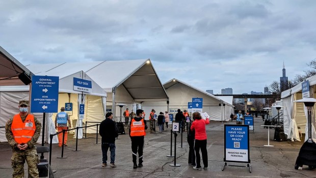 Most people in Chicagoland can access COVID vaccination sites via transit