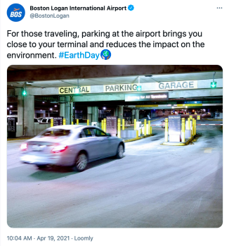 Logan Airport Invites Travelers to Honor Earth Day By Incinerating Gasoline