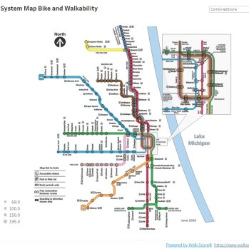 How pedestrian- and bike-friendly are various CTA stations, and why?