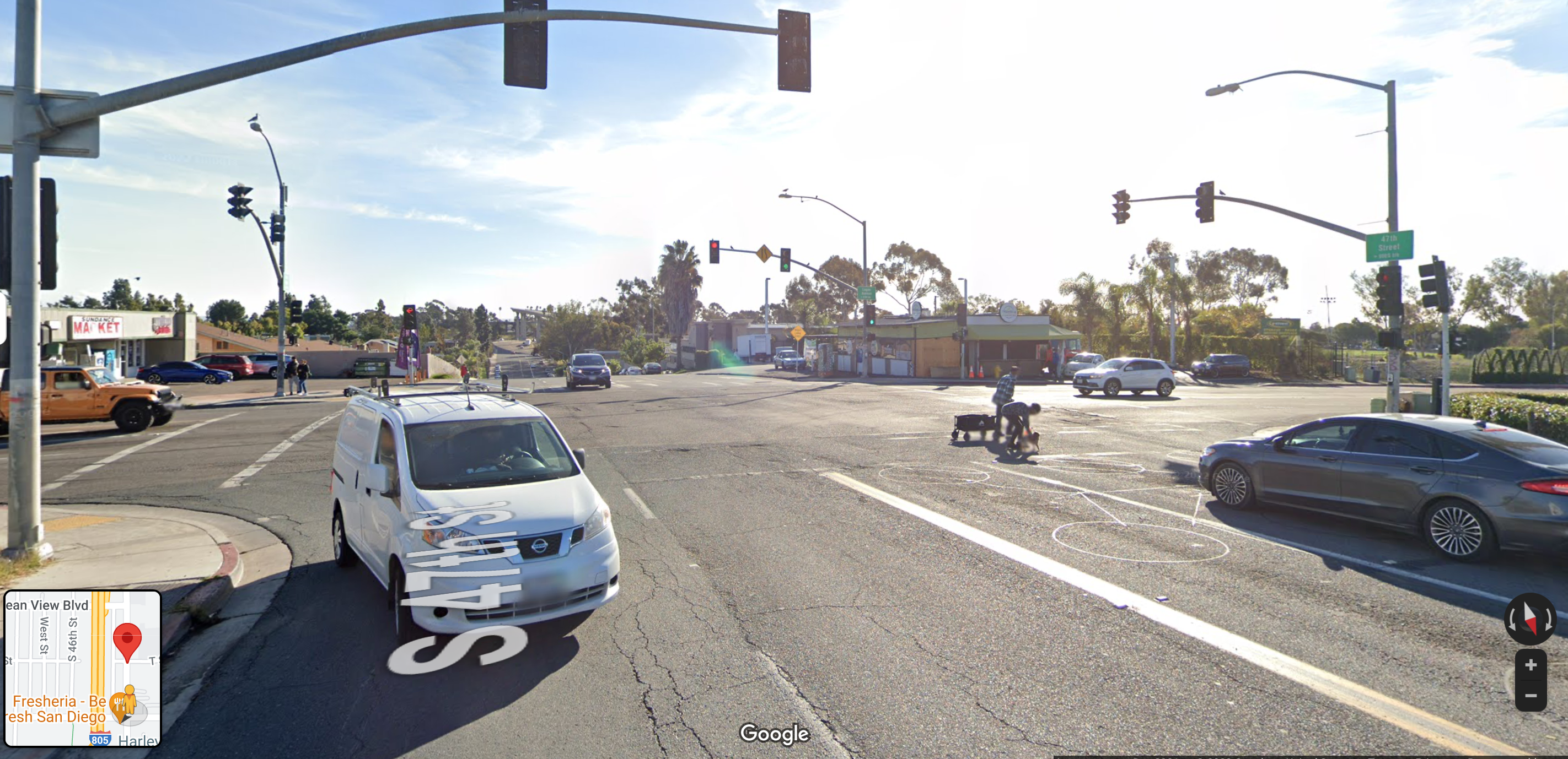An intersection in San Diego, Calif. that's experienced a cluster of fatal car crashes.