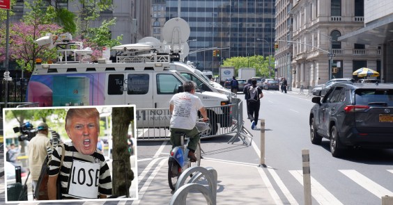 Trump Trial Street Closures Push Pedestrians, Cyclists into Busy Traffic