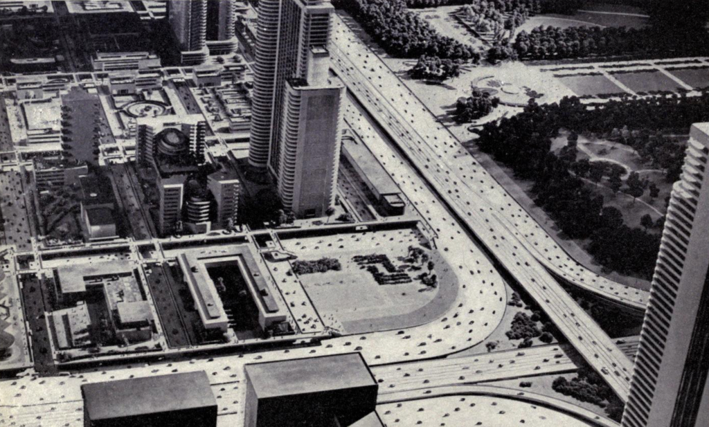 A photo of the model city of Futurama at the 1939 World’s Fair in New York City.