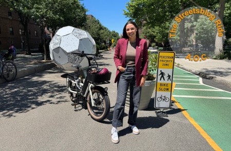 Ride Along: AOC On A Bike With Streetsblog!